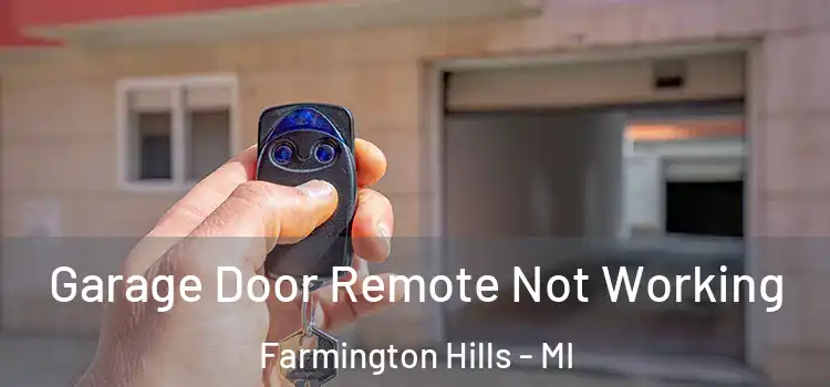  Garage Door Remote Not Working Farmington Hills - MI